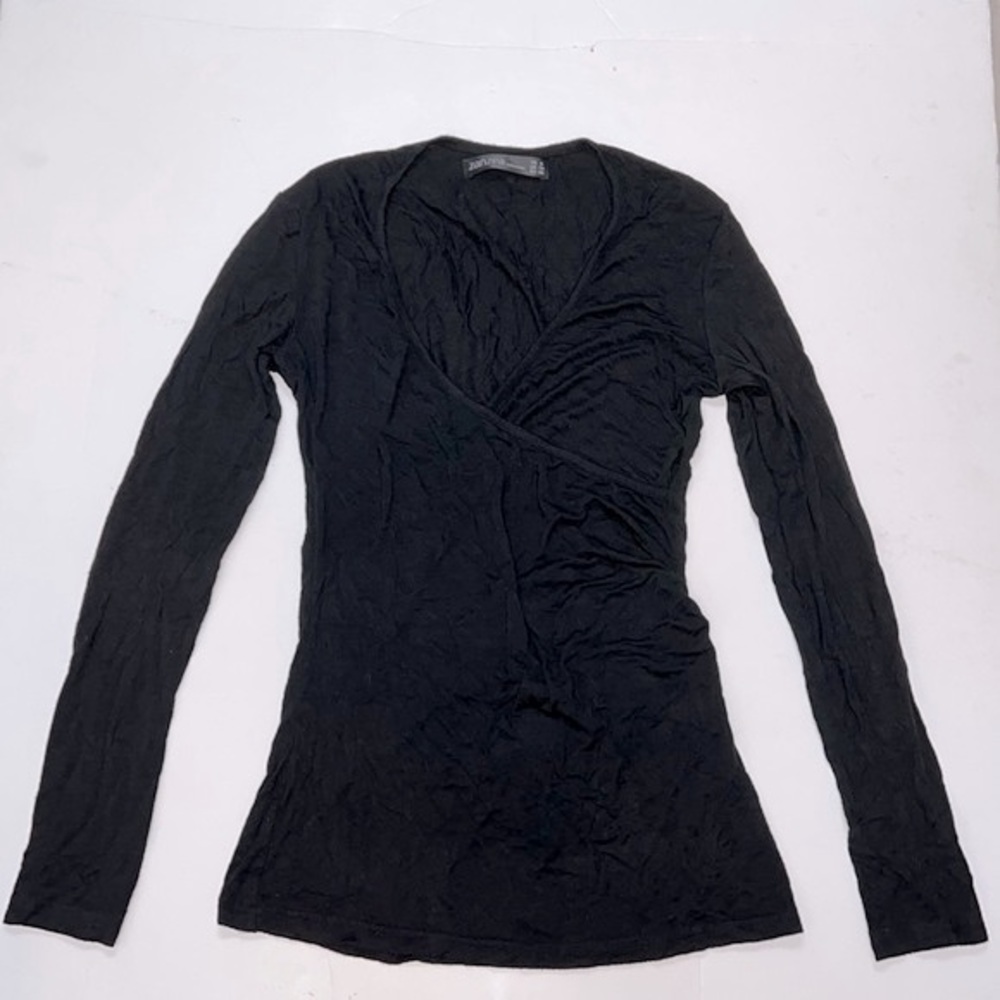 • zanzea wrap long sleeve shirt •